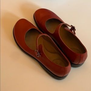 Red Dansko Mary-Jane Clogs